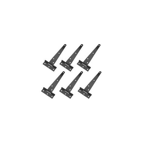 T-scharnier Für Gartenhaus, 6 Stück, 10 Cm, Robust, Geschmiedeter Stahl, Kein Rost, Schwarz