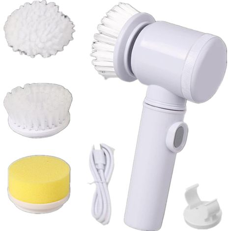 Elektrische Reinigungsbürste, Handgeführter Schleuderschrubber, Elektrischer Schrubber Mit 3 Bürstenköpfen, Automatisches Reinigungsset Für Badewanne, Küche, Fliesen, Fenster, Badewanne, Geschirrspüle