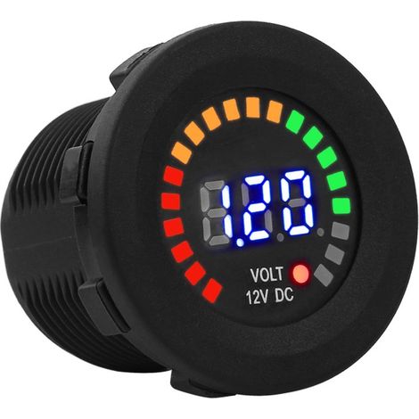 Led-voltmeter-tester, Voltmeter-tester, Led-12-v-anzeige, Spannungsprüfer, Mit Dreh- Und Verriegelungssystem Für Boot, Fahrzeug, Motorrad, Lkw, Auto, Wohnmobil, Wohnwagen
