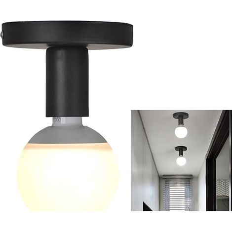 Industrielle Deckenleuchte, Industrielle Vintage-metall-pendelleuchte, Schmiedeeiserne Deckenleuchte, Mini-moderne Kreative Deckenleuchte, Für Eingang, Veranda, Flur, Dachboden, Gang, Esszimmer. (schw