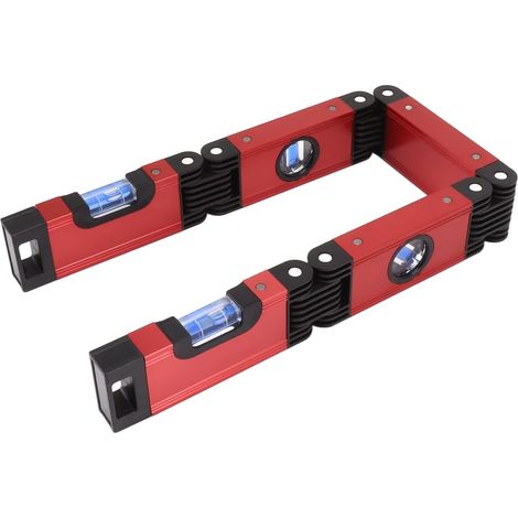 Faltbare Wasserwaage, 5-teiliges Magnetisches Mehrwinkel-wasserwaagenwerkzeug Mit 4 Nivellierblasen 45° 90° 180° Multifunktions-messwerkzeug Für Die Holzbearbeitung