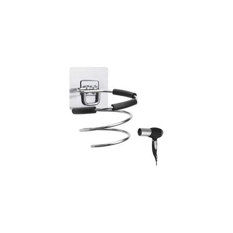 1 Stück Spiral-haartrockner-halter, Wandhalterung, Haartrockner-halter, Selbstklebend, Edelstahl, Ohne Bohren, Für Hotel, Badezimmer, Toilette, Friseursalon, Silber