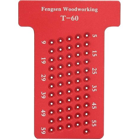 Anreißlineal, T-förmiges Holzbearbeitungs-lochmessgerät Aus Aluminiumlegierung, Schreiner-markierungswerkzeug, Verschleißfest, Für Holzarbeiter Und Heimwerker