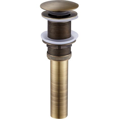Abfluss-pop-up-push-open-stopper Für Waschbecken, Waschbecken, Abflussventil, Badezimmer, Messing-bronze-farbe