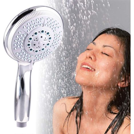Hochdruck-duschkopf Mit 5 Einstellbaren, Leistungsstarken Sprühmustern, Universeller Ersatz-duschkopf Für Badewanne, 1/2-zoll-schnittstelle, Chrom-finish