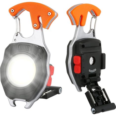 Stück Mini-led-taschenlampe, Tragbare Arbeitsleuchte 800 Lumen, Led-taschenlampe, 7 Modi, Wiederaufladbar Und Wasserdicht, Beleuchtungs-gadget Für Den Einsatz Im Feld [energieklasse A]