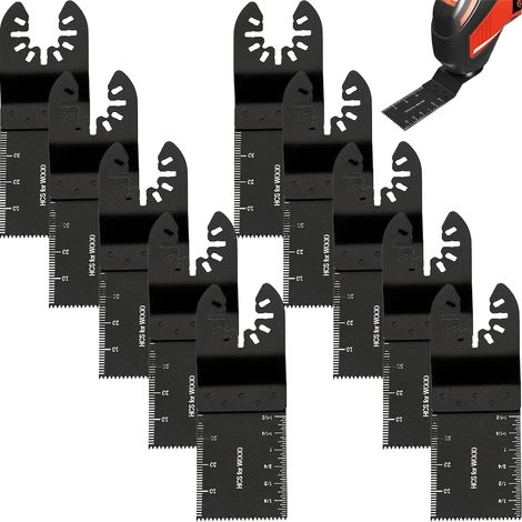 10-teiliges Zubehör Für Multifunktions-sägeblätter, 34-mm-multifunktionswerkzeugblätter, Universelle Multifunktions-oszillierwerkzeuge, Universalsäge Für Fein Multimaster, Makita, Dewalt Und Mehr