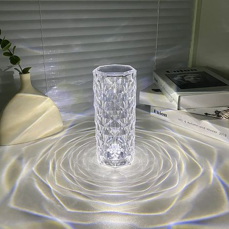 Led-kristall-tischlampe, Led-touch-dimmbare Tischlampe, Nachtlicht, Moderne Diamant-nachttischlampe, Kristall-nachtlicht Für Schlafzimmer, Restaurant, Wohnzimmer-dekoration
