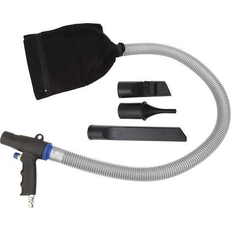 Pneumatisches Luftgebläse-staubsauger-staubsauger-set – Doppelfunktions-gebläse-staubsaugerpistole, Luftsauggebläse-staubsaugerpistole, Einschließlich Beutel, Schlauch Und Zubehör
