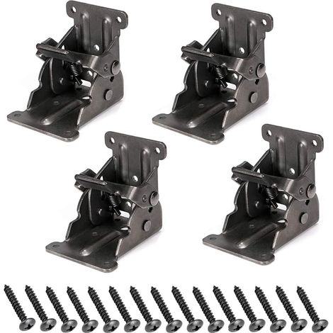 Klappbare Tischbeinhalterungen, Klappbare Scharnier-hardware, Selbstsichernde Verlängerung, Faltbare Regalstützhalterung Für Bettbeine, Wandregal, Platzsparend, 4er-pack