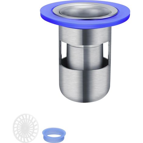 Duschablauf, Geruchshemmender Duschstopper, Duschrost Aus Edelstahl 304, Versiegelter Doppelablauf-duschhaarfilter, Geeignet Für Badezimmer, Küche