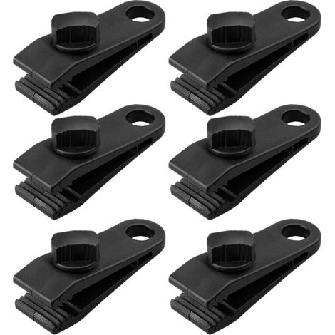 6er-pack Planenklammern, Krokodilmaul-zeltklammern, Robuste Verriegelungsklemmen, Markisenklemmen-set Aus Kunststoff, Zeltzubehör Mit Schnappklemmen