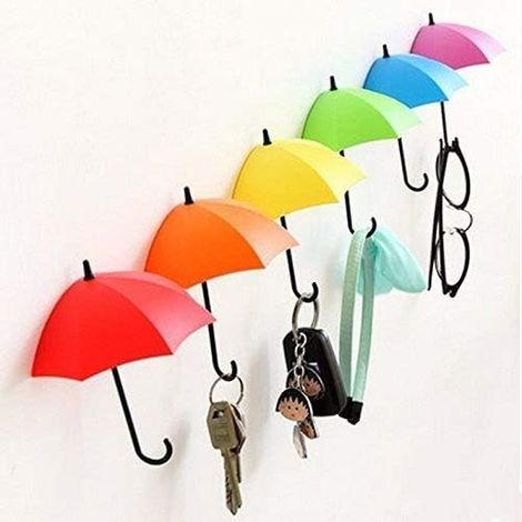 Selbstklebende Wand-tür-schlüssel-kleiderhaken-halter, Ständer, Regenschirm, Dekoratives Zubehör, Heimdekoration, Akzente, Geschenk