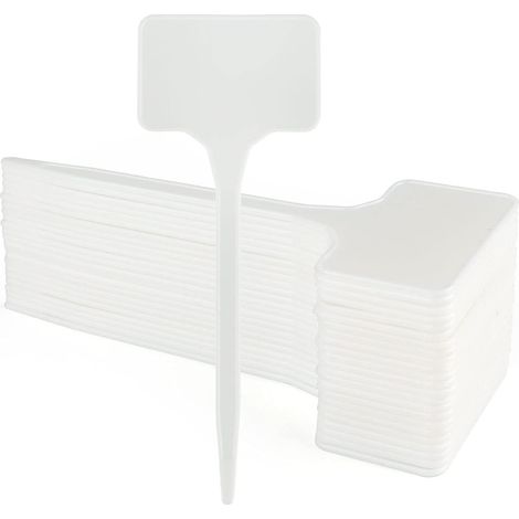 50 Stück 15,5 Cm Outdoor-pflanzenetiketten, Groß, Für Den Außenbereich, Kunststoff, Für Garten, Gemüsegarten, Weiß