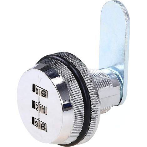 Codeschloss, Codiertes Schubladenschrankschloss, Digitales Mechanisches Zinklegierungs-3-stelliger Kombinationscode Für Schrank, Schrank, Schublade, Briefkasten (0,5–10 Mm)