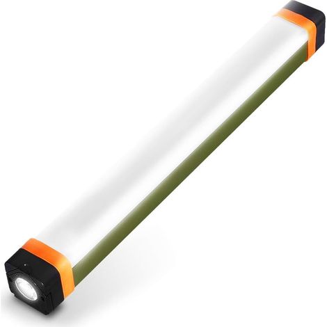 Magnetische Zelt-lichtleiste, Wiederaufladbare Magnetische Lampe, 4 Modi 5,5 W, Wiederaufladbare Usb-campingleuchte Mit 3600 Mah Powerbank, Notlicht Mit Haken
