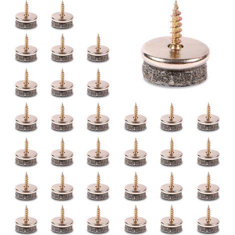 Möbelgleiter – Stuhlgleiter Im 32er-pack. Furniture Pad Ave 5 Mm Dicke Filze Sind Idealer Schutz Für Das Stuhlbein. Stuhlgleiter Mit Einfacher Montage Per Schraube