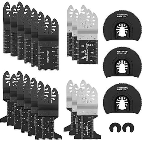 23-teiliges Oszillierendes Sägeblatt-set, Professionelles Universalwerkzeug Für Holz/metall/kunststoff, Schnellwechsel-sägeblätter Für Multimaster, Ryobi, Milwaukee, Bosch, Dremel, Dewalt, Rockwell, M
