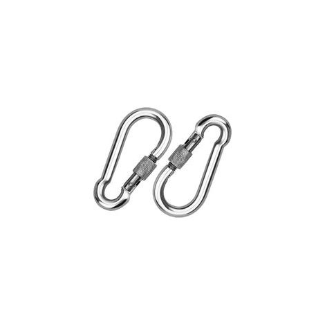 2 Stück 304 Edelstahl-karabiner, Edelstahl-schraubkarabiner, Edelstahl-karabiner, Zum Aufhängen Von Seilen, Ketten, Gürteln, Kabeln