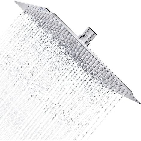 Ultradünner, Leistungsstarker Quadratischer Hochdruck-regenduschkopf Aus Edelstahl 304 Für Badezimmer (gebürstetes Nickel) (20,3 Cm, 121 Sprays)