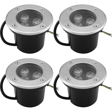 Underground Lights, Warmweiße Led Underground Landschaftslampe Garten Stehlampe, Außenbeleuchtung-ip68 Ac85-265v (4er Pack, 3w)