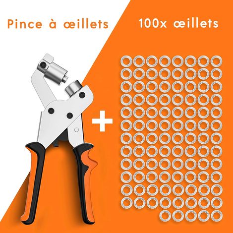 Profi-ösenlochzange - Minimaler Kraftaufwand - Lochlochzange Mit 100 Ösen (innen-ø 10 Mm)