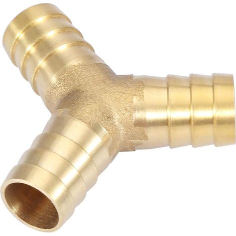 Messingschlauch Mit Widerhaken, 3-wege-y-typ-messingschlauch, Adapteranschluss Mit Widerhaken Für Wasser-/öl-/gas-/luftrohre (12 Mm, 1 Stück)