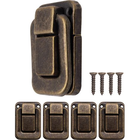 Set Mit 4 U-verschlüssen Für Truhen, Kisten, Truhen, Truhen, Vintage-design, Messing, 47 X 32 Mm, Bronze, Kupfer