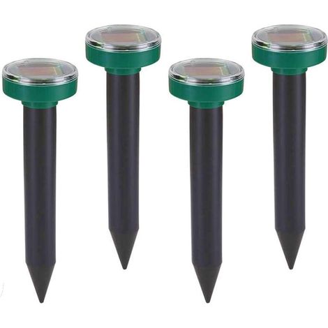 4 Ultraschall-anti-maulwurf Anti-maulwurf Ip65 Solar Mole Repellent, Anti Mole, Vole Repellent, Vole Repellent, Mole Repellent Für Garden Lawn Yard Green Grass