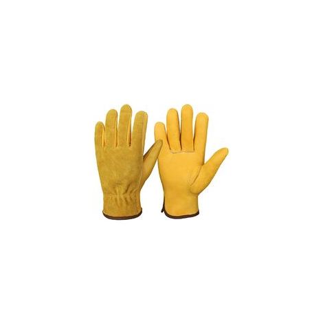 Gartenhandschuhe Aus Rindsleder – Flexible Arbeitshandschuhe Aus Leder – Dornenfeste Gartenhandschuhe, Schweißerhandschuhe Für Damen Und Herren