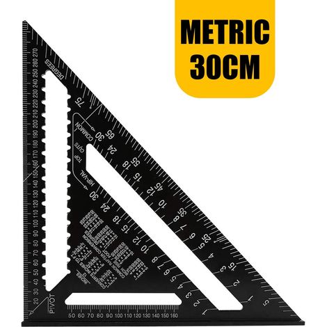 30cm Professional Metric Triangle Winkelmesser Aluminiumlegierung Dreieck Lineal Stoppwinkel Messwerkzeug