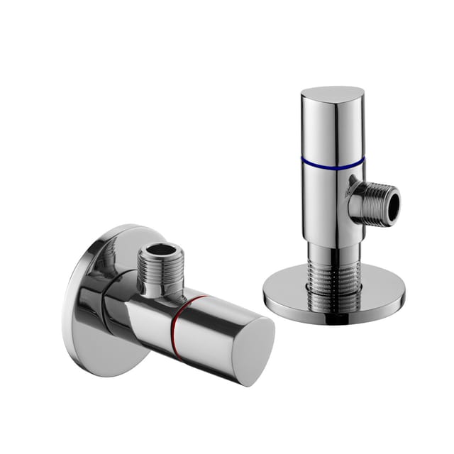 Primaster - TrendLine Design - Eckventil 1/2´´ Relax 2 Stück Messing-Rosette Kalt/Warm