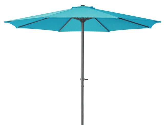 Trendline - Sonnenschirm Sofia petrol ø 300 cm Blau Kurbelschirm Gartenschirm