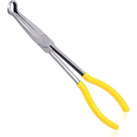 Rohrzange Mit Langer Reichweite, 11-zoll-ringzange, 3/5-zoll-rohrzangendurchmesser, Versetzte Zündkerzenmanschetten-entfernungszange, Gezahnte Backen Für Lücken