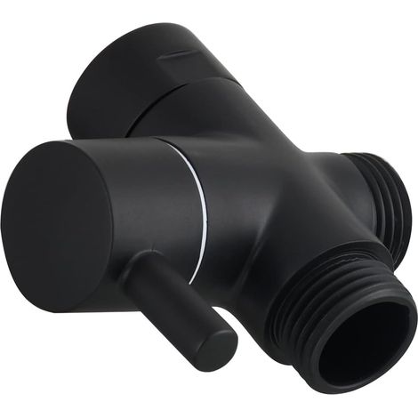 Dreiwegeventil, Messing-absperrventil G 1/2, Absperrventil Für Dusche, Dusche, Badezimmer, Schwarz, Dsf007c