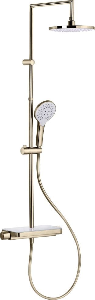 Primaster - Kopfbrausesystem Prag Lightgold Duscharmatur Duschset Duschbrauseset