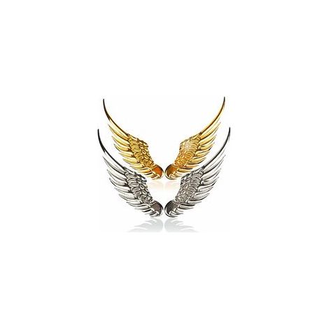 Autoaufkleber, 2 Stück, Metall, 3d-autoflügel, Engelsflügel, Universelle Auto-logo-aufkleber, 12,5 × 3,5 Cm