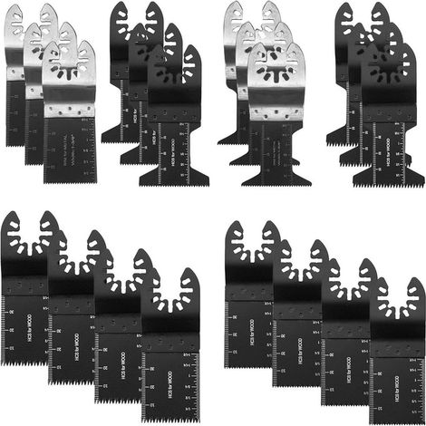 20er Set Universal Universal Holz / Bimetall Multi Tool Oszillierendes Schnellwechsel-sägeblatt Oszillierendes Werkzeug