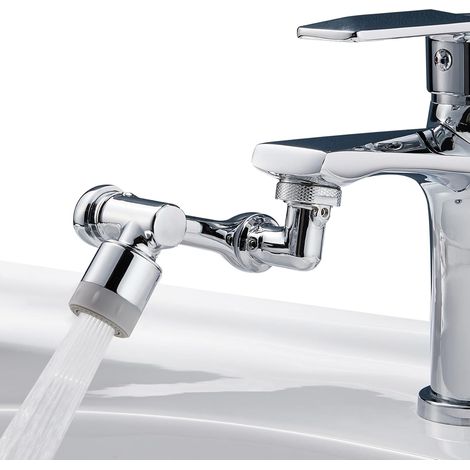Multifunktionale Drehbare Wasserhahnverlängerung, 1080° Messing-wasserhahnverlängerung, Wassersparender Wasserhahn-adapter, Verstellbarer Wasserhahnkopf