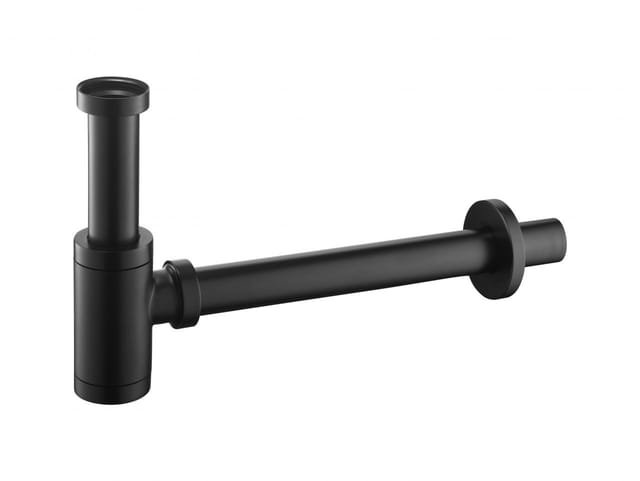 Primaster - Flaschensiphon Siphon Syphon schwarz matt Waschtisch Waschbecken mit Dichtung
