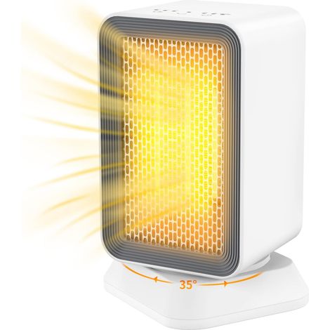 Heizlüfter, 900 W/1000 W Keramik-elektroheizung, 3 Modi, 35° Oszillation, 1–2–4 Stunden Timer, Mehrfachschutz, Kompakter Heizlüfter Für Büro, Schlafzimmer, Wohnzimmer