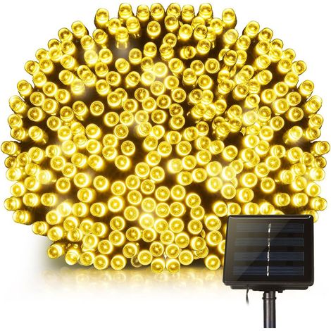 Solar Fairy Lights, 200led Wasserdichtes 22 M Langes Licht Im Freien Mit 8 Modi Für Garten, Haus, Terrasse, Garten, Bäume, Partys, Hochzeit Warmweiß [energieklasse A +]