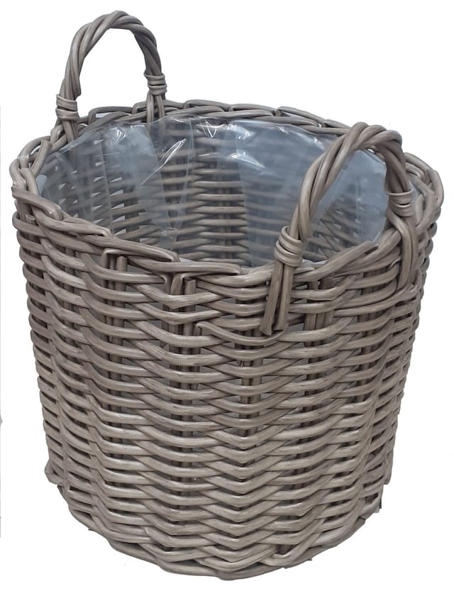 Trendline - Pflanzkorb Blumenkasten Blumentopf ø 46 x 34 cm Geflochten Beige