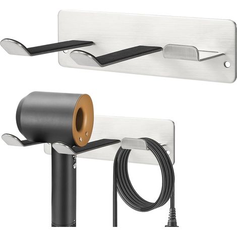 Haartrockner-halter, Wandhalterung, Kompatibel Mit Allen Haartrocknern, Platz-organizer Für Badezimmer/schlafzimmer/badezimmer/friseursalon, 304 Edelstahl (silber)
