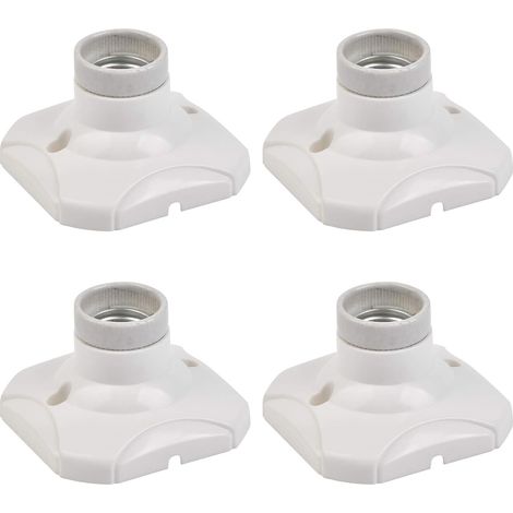 Pcs E27 Led-lampenfassung, E27-lampenfassung, Halterung, E27-fassung, Wandmontage, E27-sockel Mit Halterung Für Flure, Treppen, Schlafzimmer, Küchen (ac 220–250 V, Weiß)