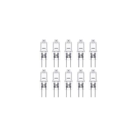 G4-halogenlampen, 12 V, 20 W, Halogen-stiftsockellampe, 3000 K Warmweiß, 350 Lm, Dimmbar, G4-niederspannungs-halogenlampe, Transparente Kapsellampe, 10 Stück