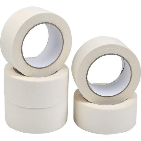 5 Rollen Abdeckband, Selbstklebend, Abdeckfarbe, Mehrzweckband, Starkes Klebeband Für Malerei, Industrie, Dekoration, Heimwerken, Handwerk – 50 Mm X 50 M