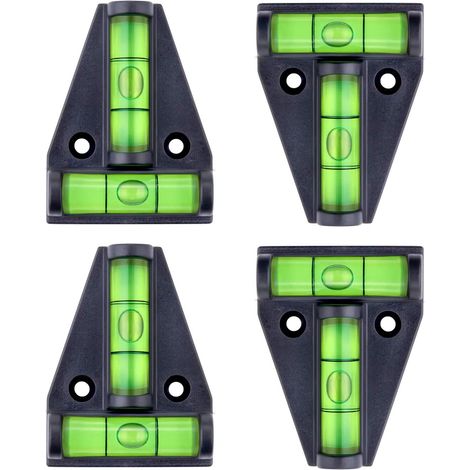 Wasserwaage, Kleine Magnetische T-förmige Wasserwaage Mit 2 Nivellierblasen. 4er-set, Wohnmobil-zubehör, Stabilisatoren, Kameras Oder Andere Geräte Zum Nivellieren