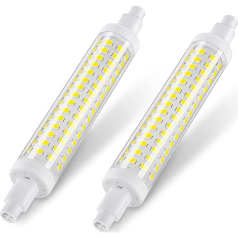 R7s Led-lampe 118 Mm, Nicht Dimmbar, Kaltweiß 6000 K, 10 W Entspricht 125 W Halogenlampen, 1300 Lm, R7s Led-sockel, Lineares Licht Für Strahler Und Wandleuchte, 2 Stück [energieklasse E]