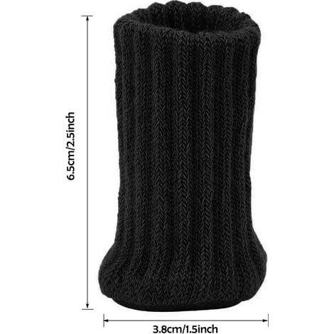 24 Stück Filzmöbel-stuhlsocken, Tischdecken, Möbelbezüge, Kappen, Fußpolster, Bodenschoner – Verhindert Kratzer Und Lärm (schwarz)